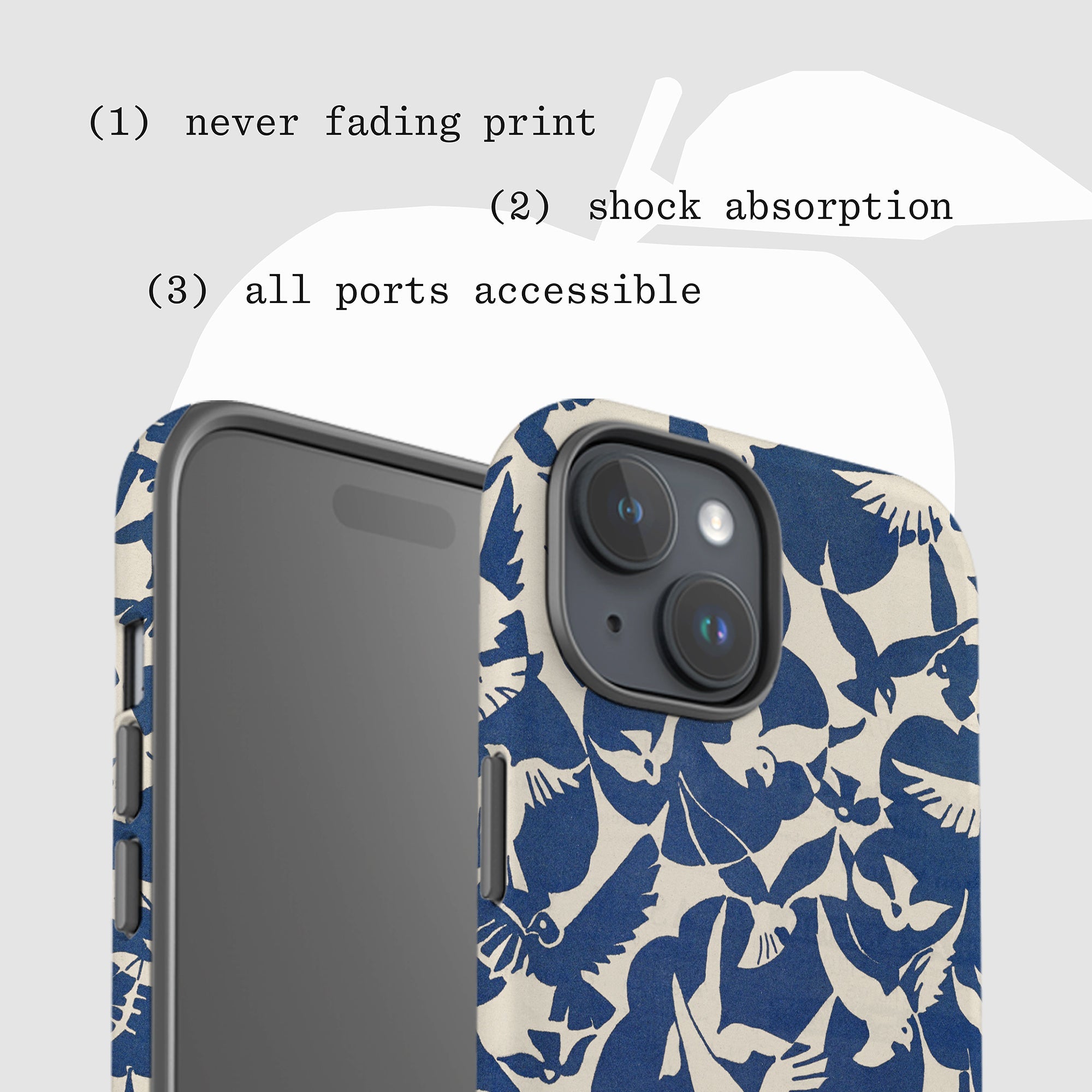 doves tough iPhone case - In Print We Trust