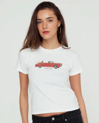 drop top baby tee - In Print We Trust