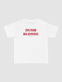 dumb blonde baby tee - In Print We Trust