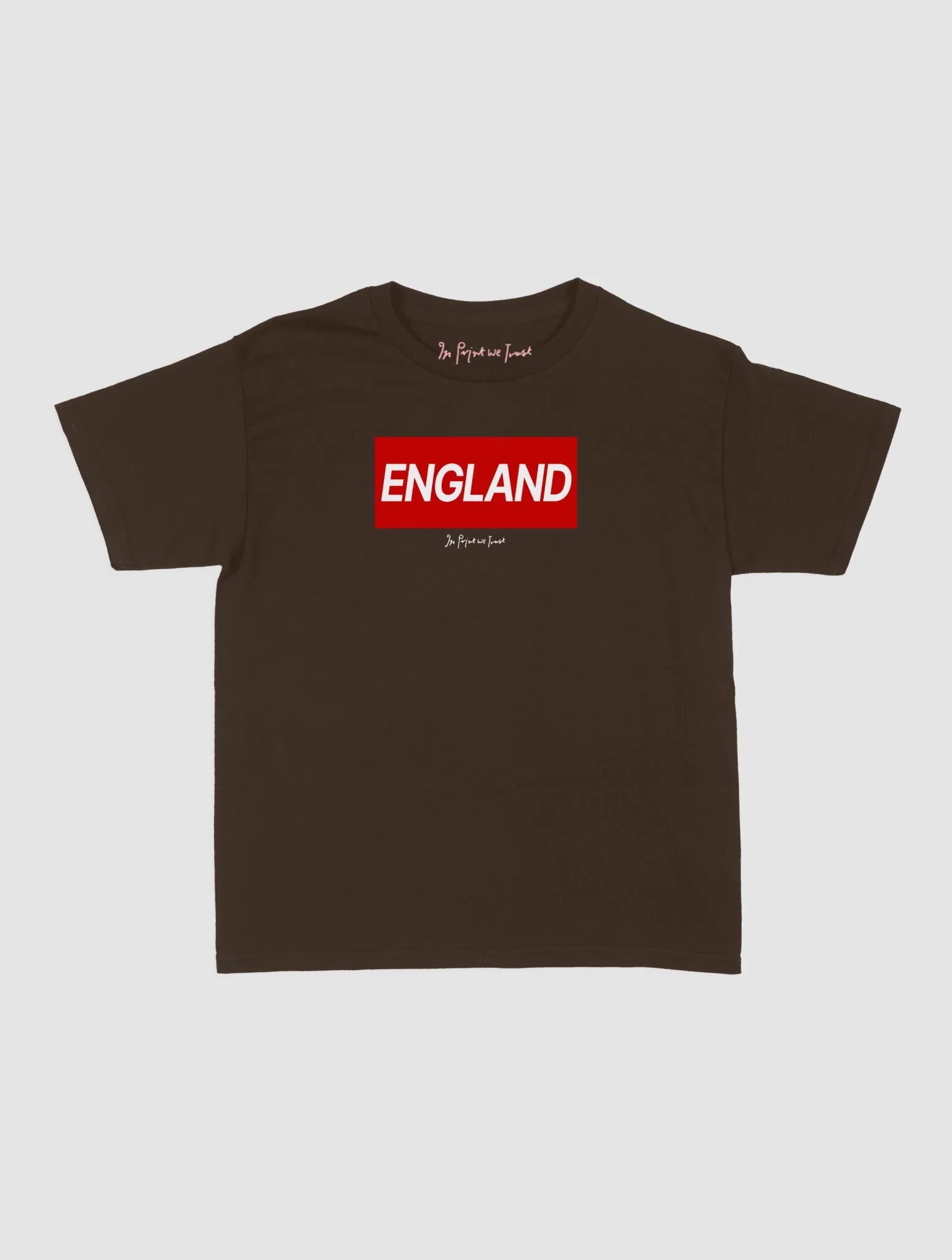 england baby tee - In Print We Trust