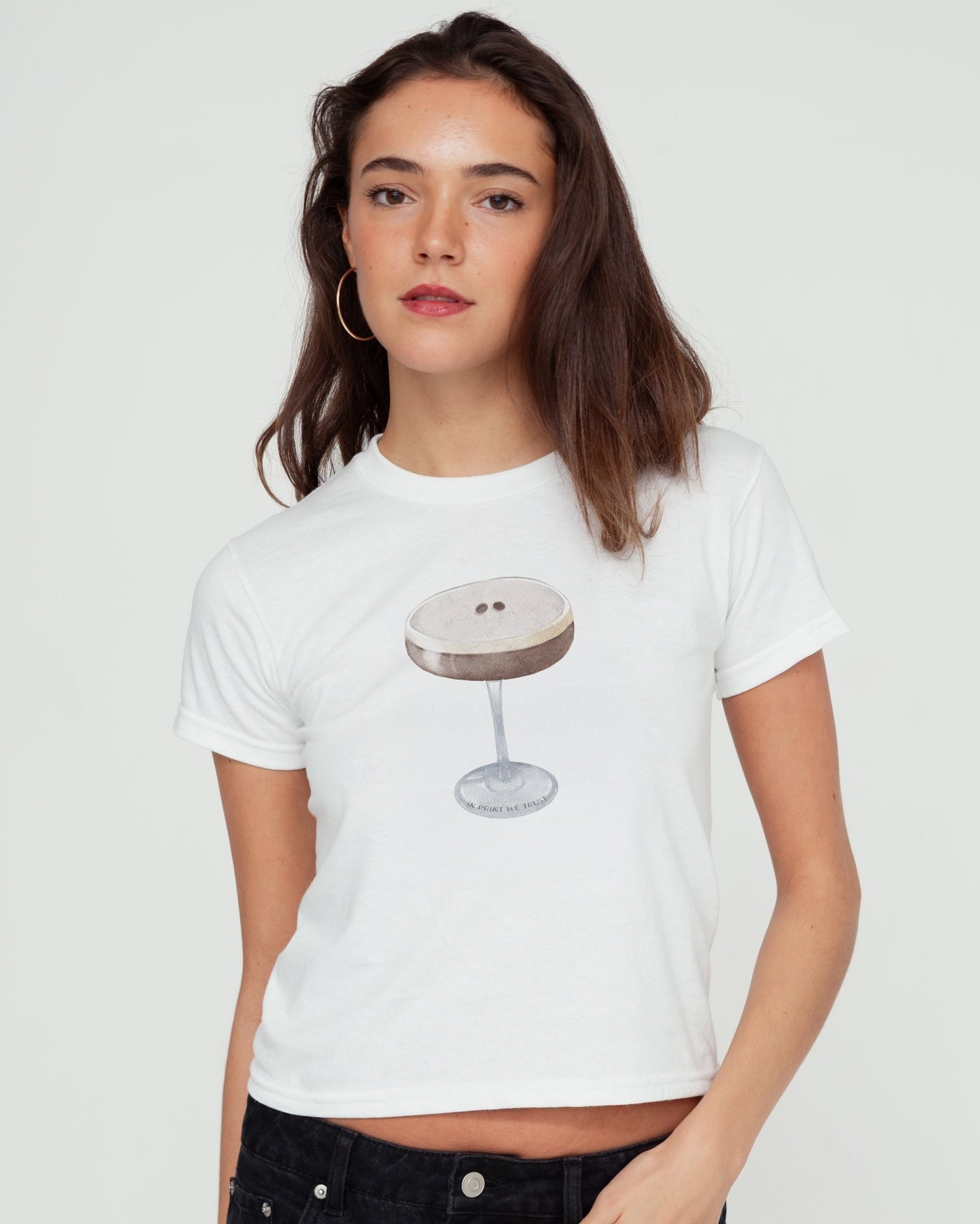 espresso martini baby tee - In Print We Trust