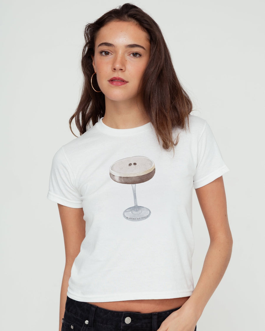 espresso martini baby tee - In Print We Trust