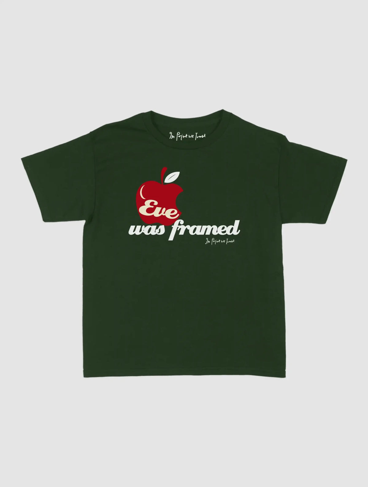 eve was framed baby tee - In Print We Trust