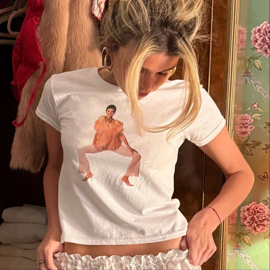 feathers baby tee - In Print We Trust