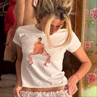 feathers baby tee - In Print We Trust