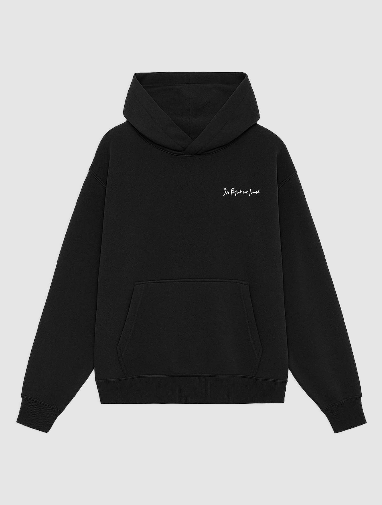 finger print black hoodie - In Print We Trust