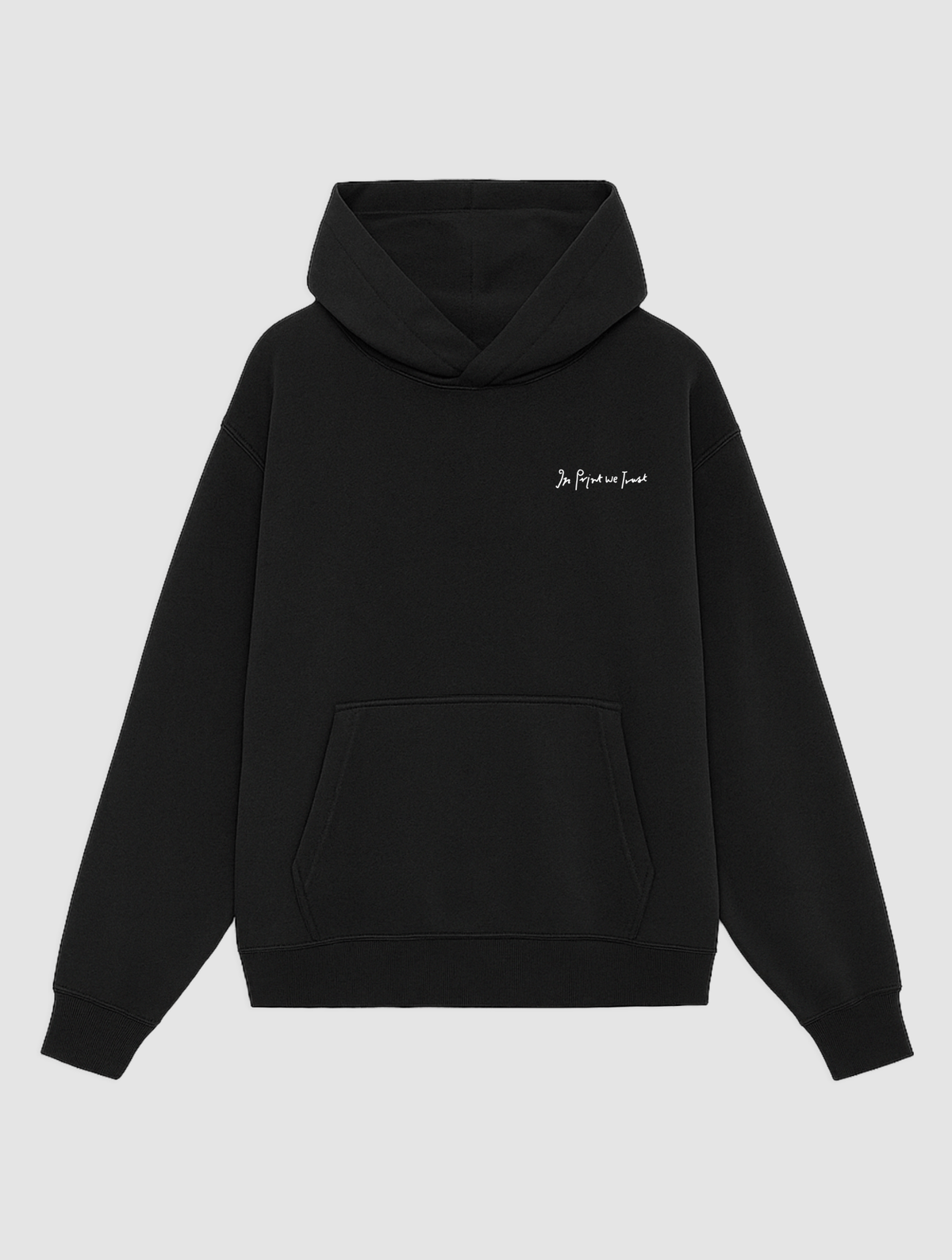 finger print black hoodie - In Print We Trust
