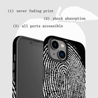 finger print tough iPhone case - In Print We Trust