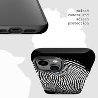 finger print tough iPhone case - In Print We Trust