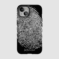 finger print tough iPhone case - In Print We Trust