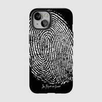 finger print tough iPhone case - In Print We Trust