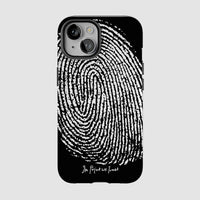 finger print tough iPhone case - In Print We Trust