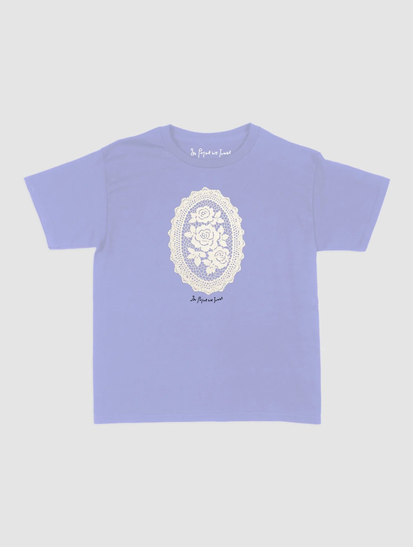 floral crochet baby tee - In Print We Trust