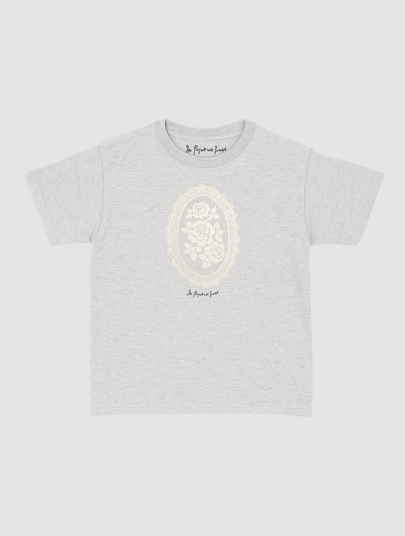 floral crochet baby tee - In Print We Trust