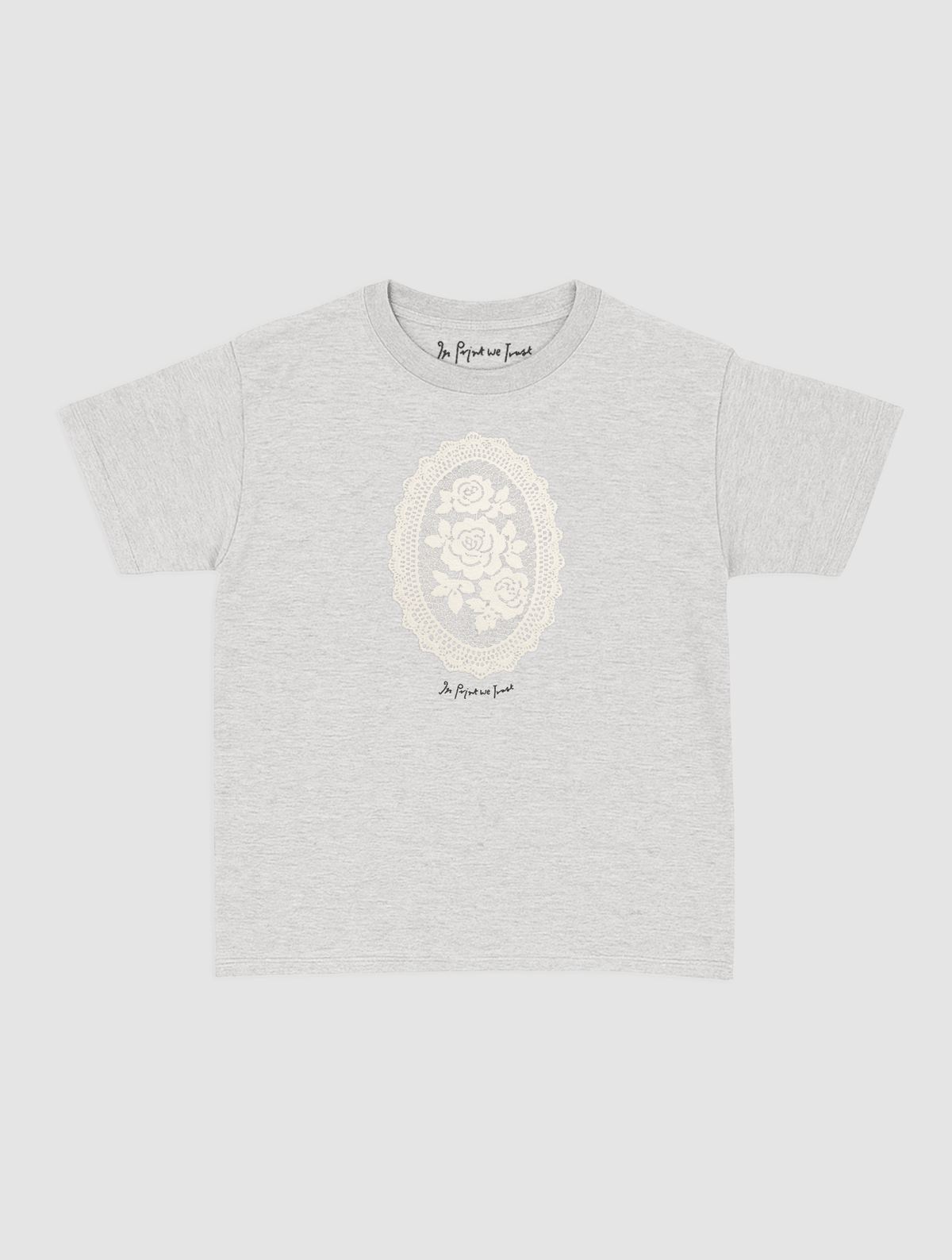 floral crochet baby tee - In Print We Trust
