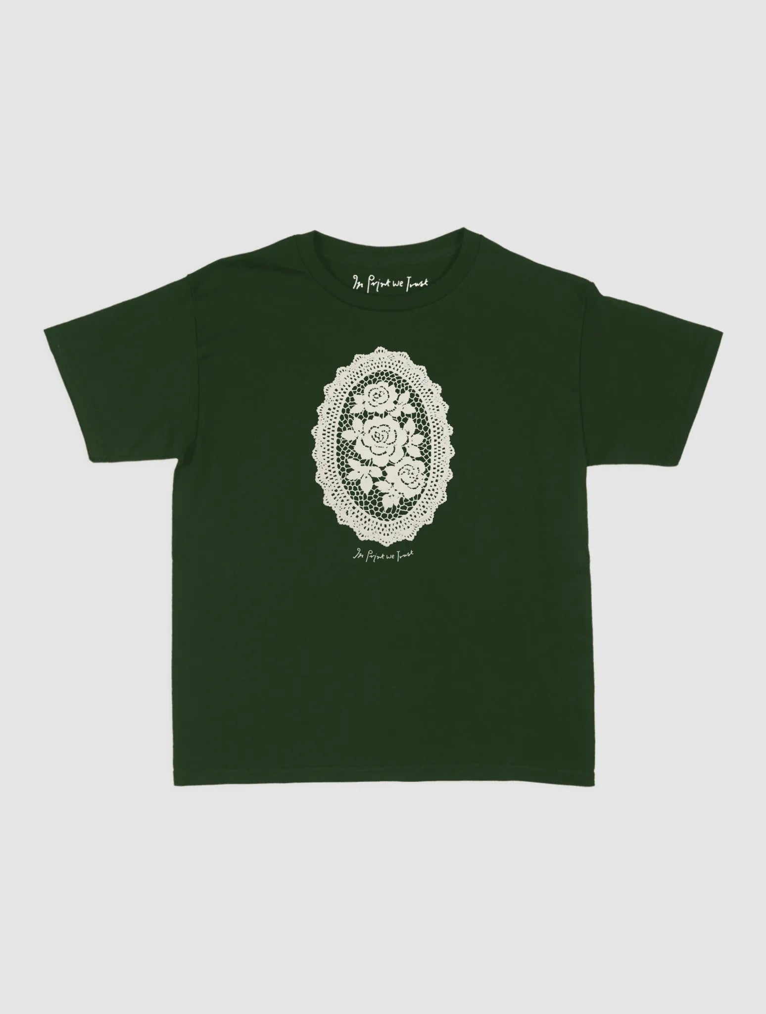 floral crochet baby tee - In Print We Trust