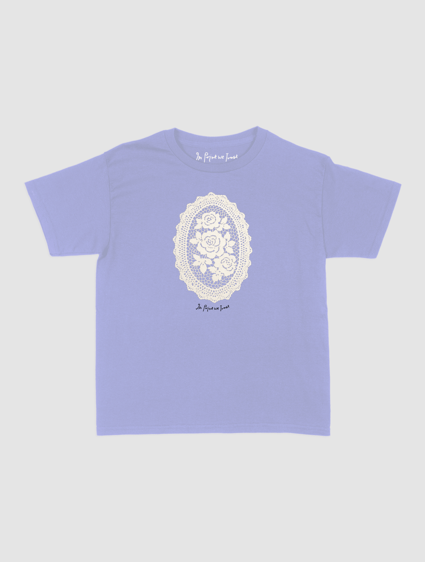 floral crochet baby tee - In Print We Trust