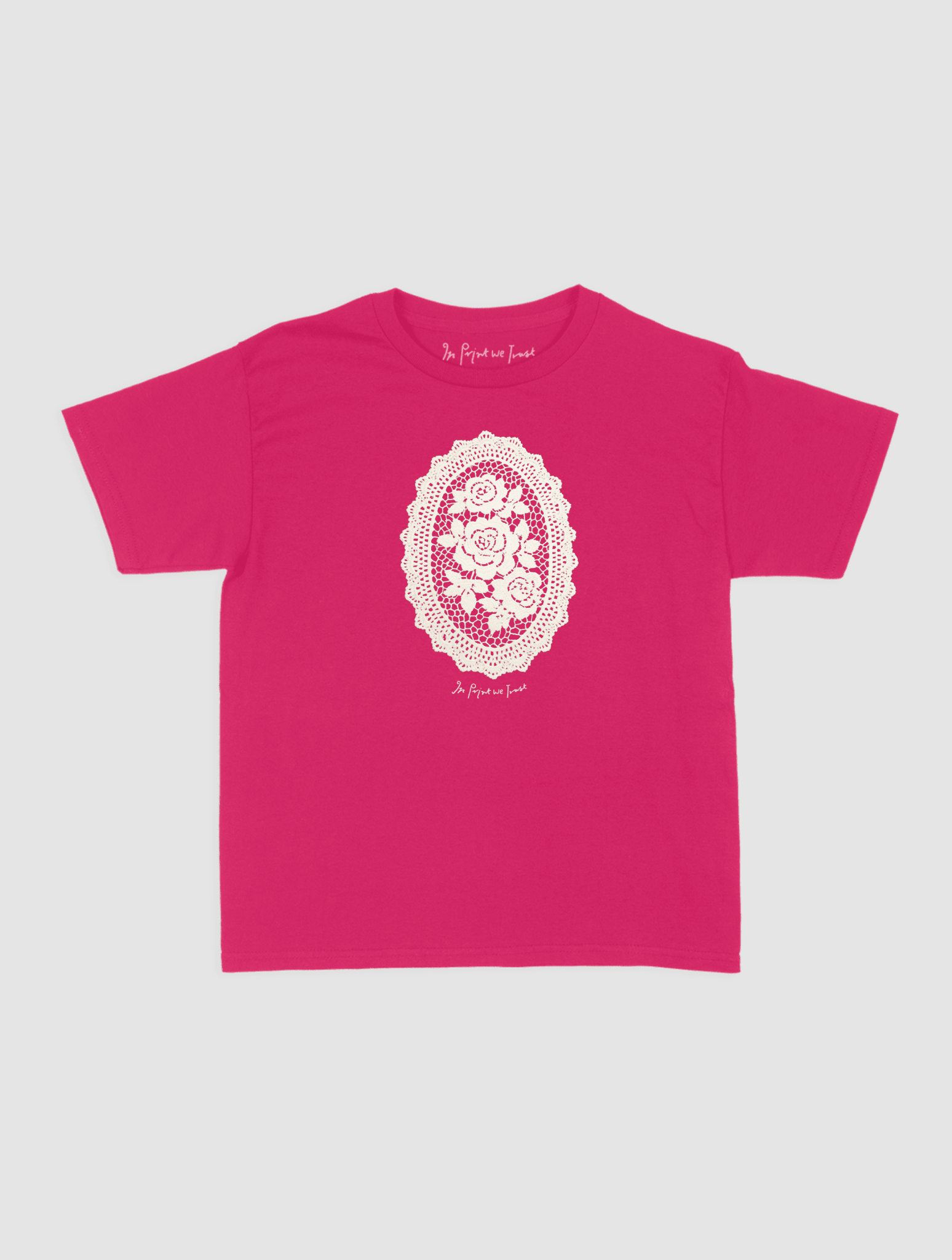 floral crochet baby tee - In Print We Trust