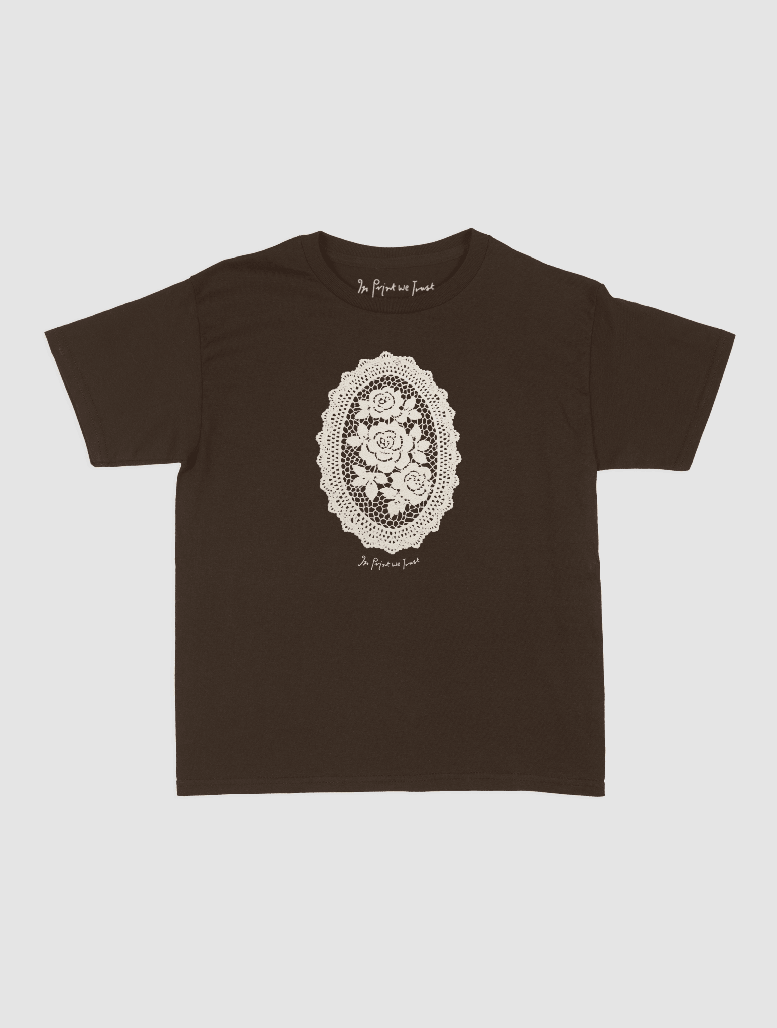 floral crochet baby tee - In Print We Trust