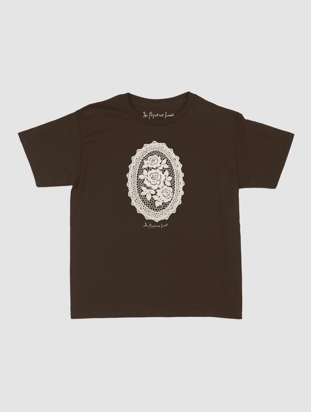 floral crochet baby tee - In Print We Trust