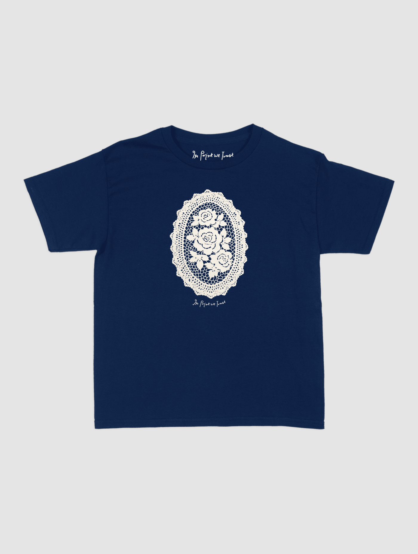 floral crochet baby tee - In Print We Trust