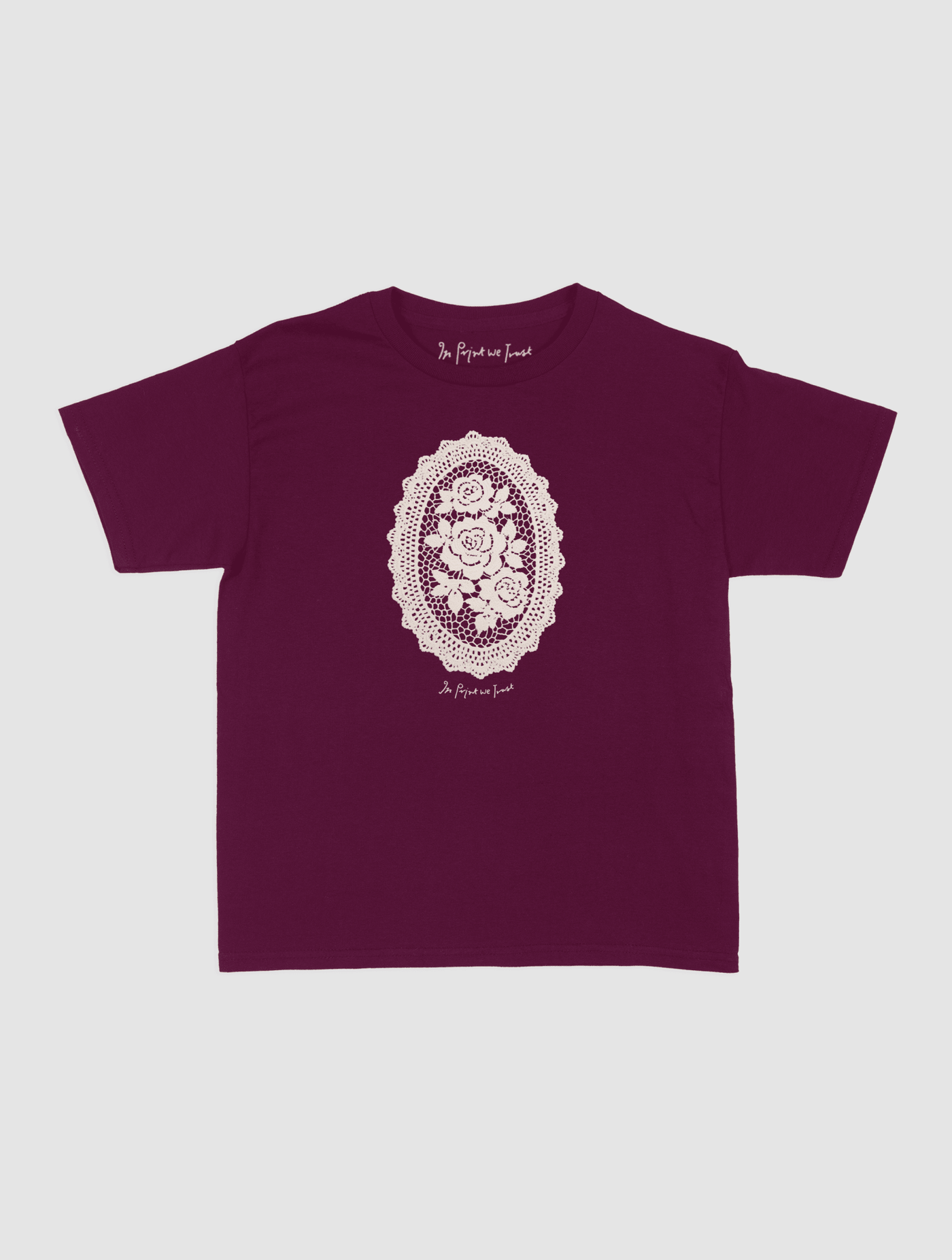 floral crochet baby tee - In Print We Trust