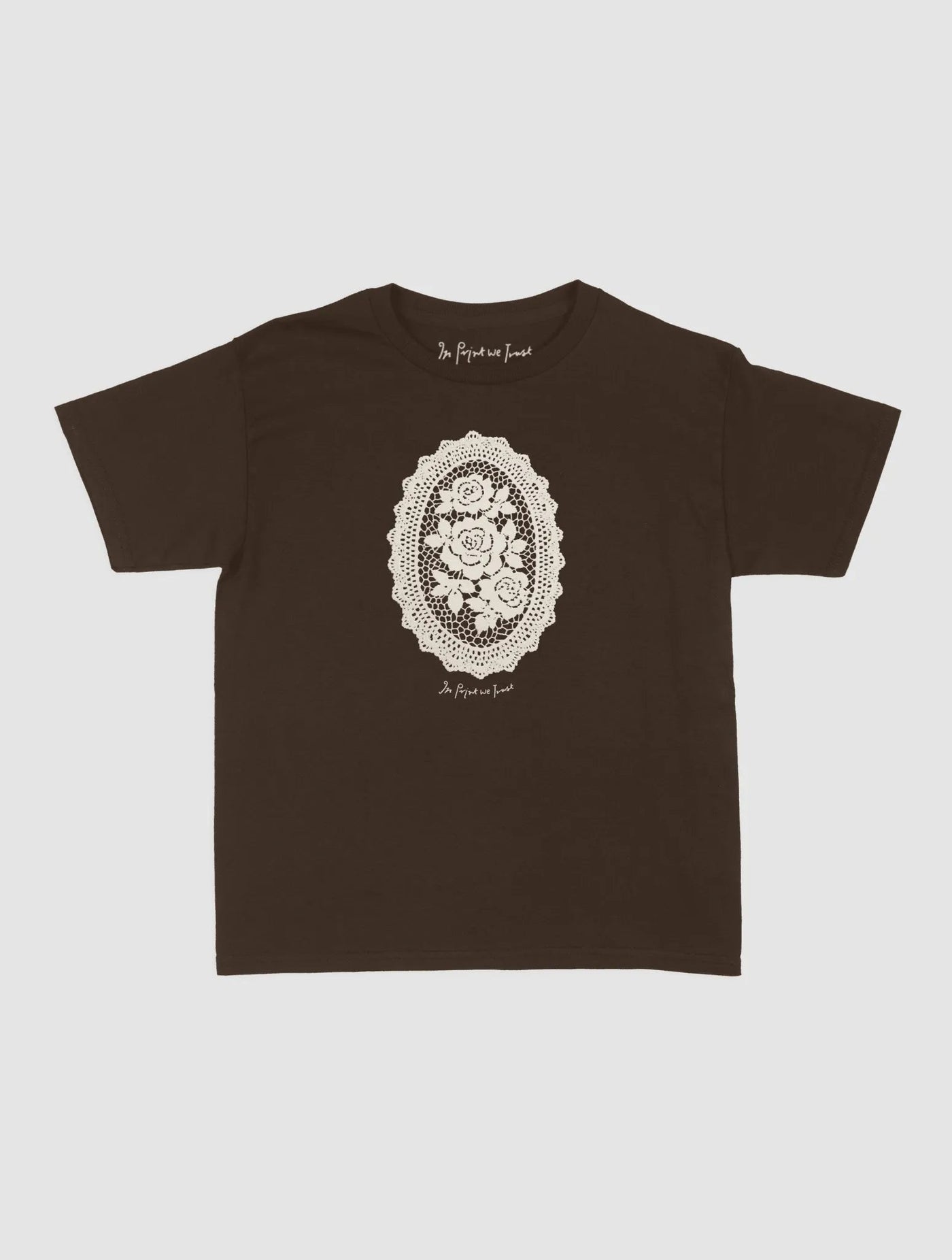 floral crochet baby tee - In Print We Trust