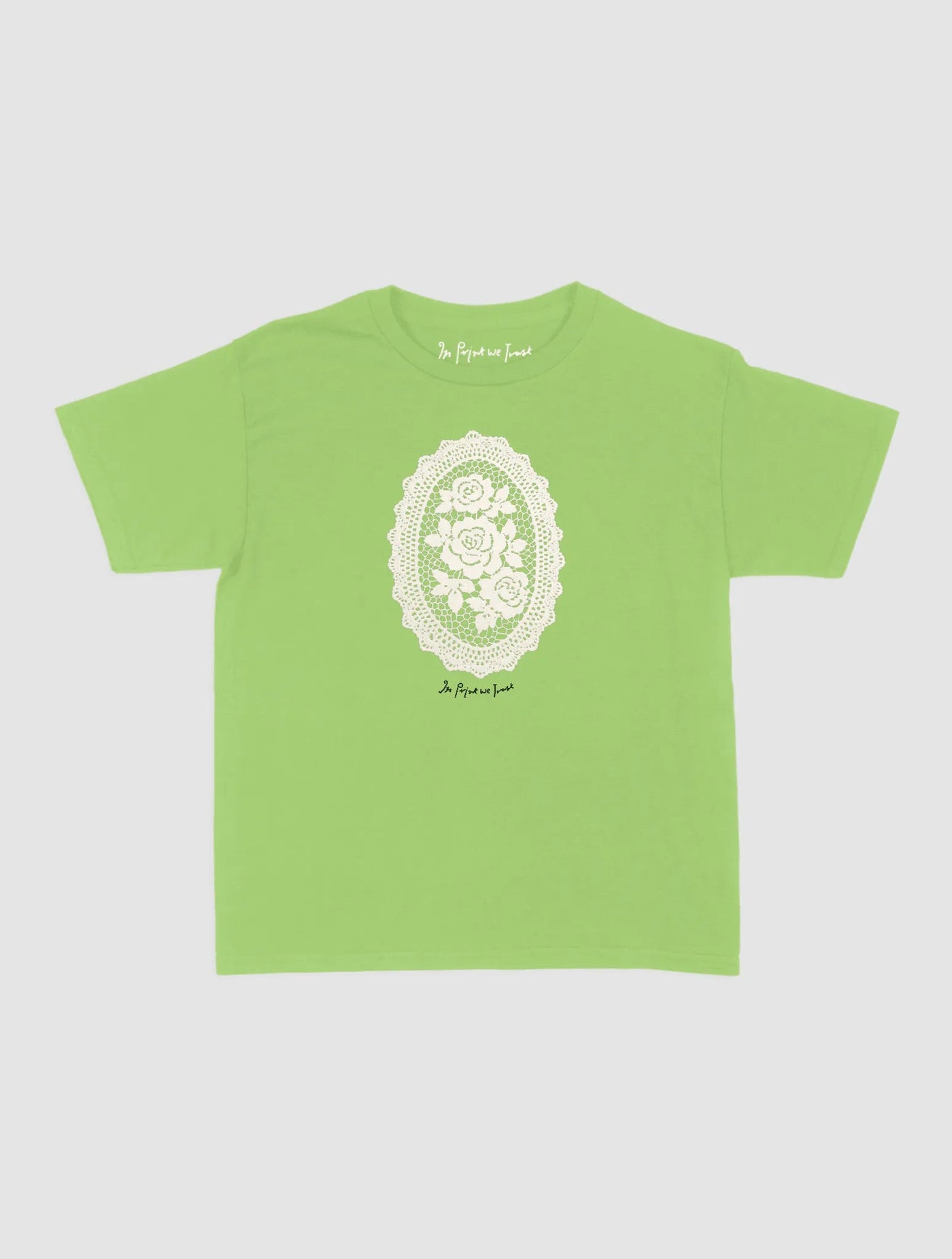 floral crochet baby tee - In Print We Trust