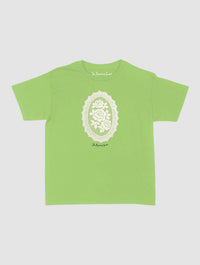floral crochet baby tee - In Print We Trust