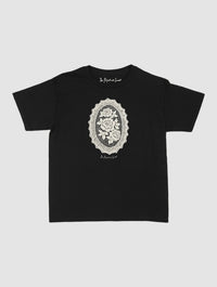 floral crochet baby tee - In Print We Trust