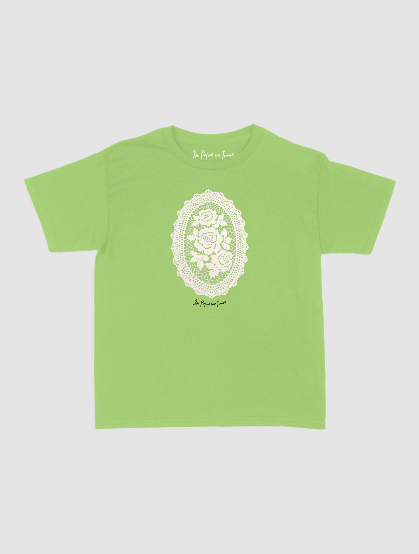 floral crochet baby tee - In Print We Trust