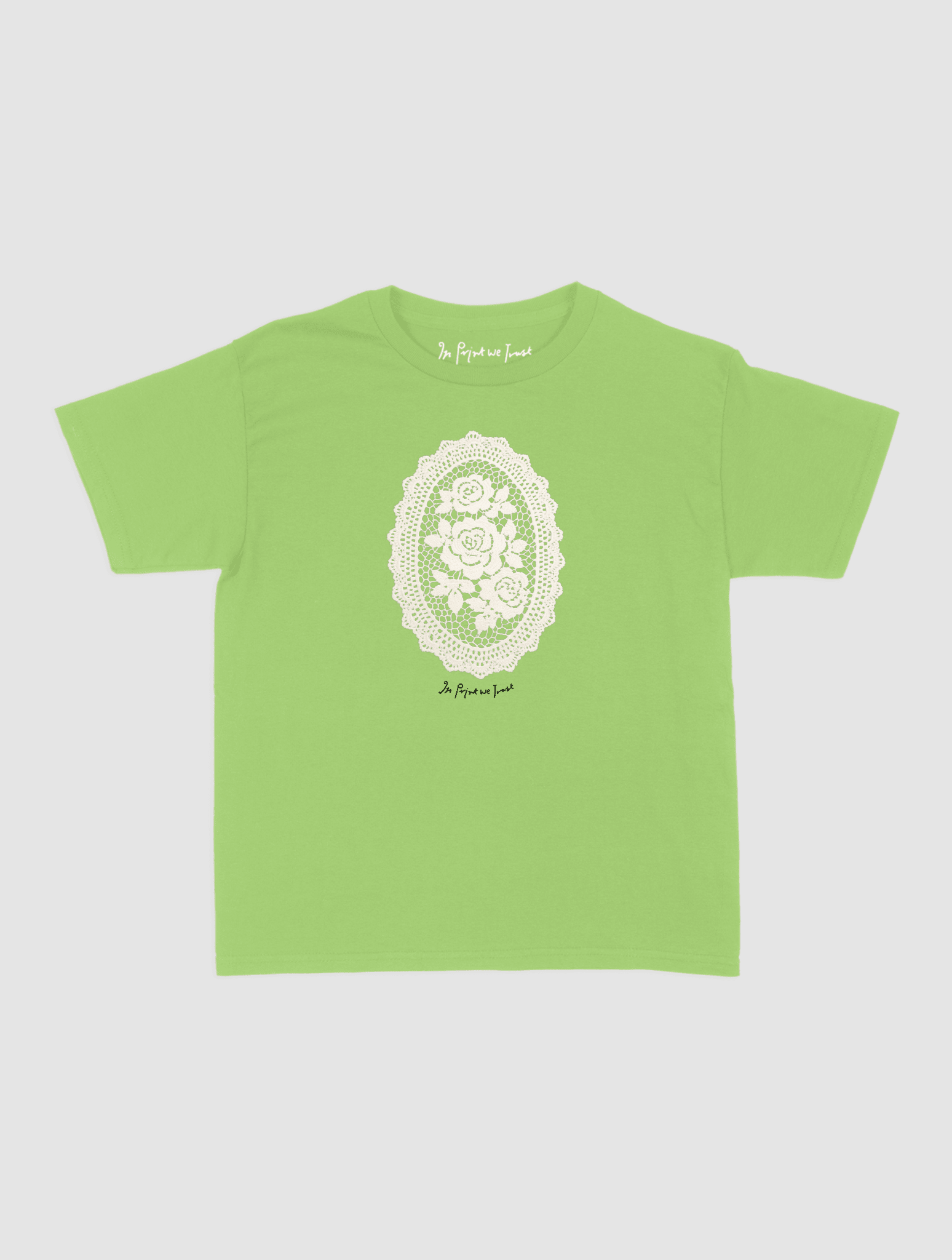 floral crochet baby tee - In Print We Trust