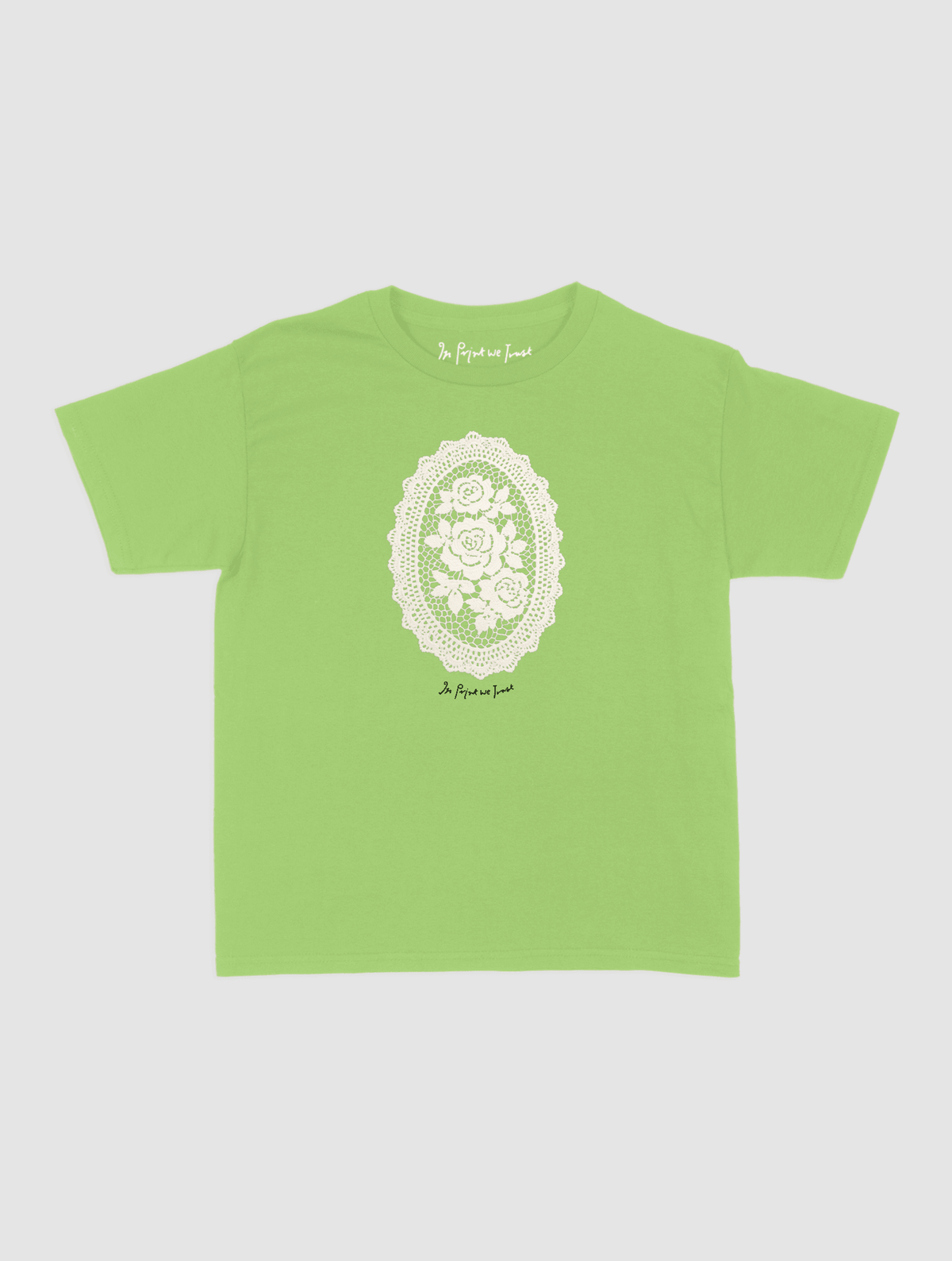 floral crochet baby tee - In Print We Trust