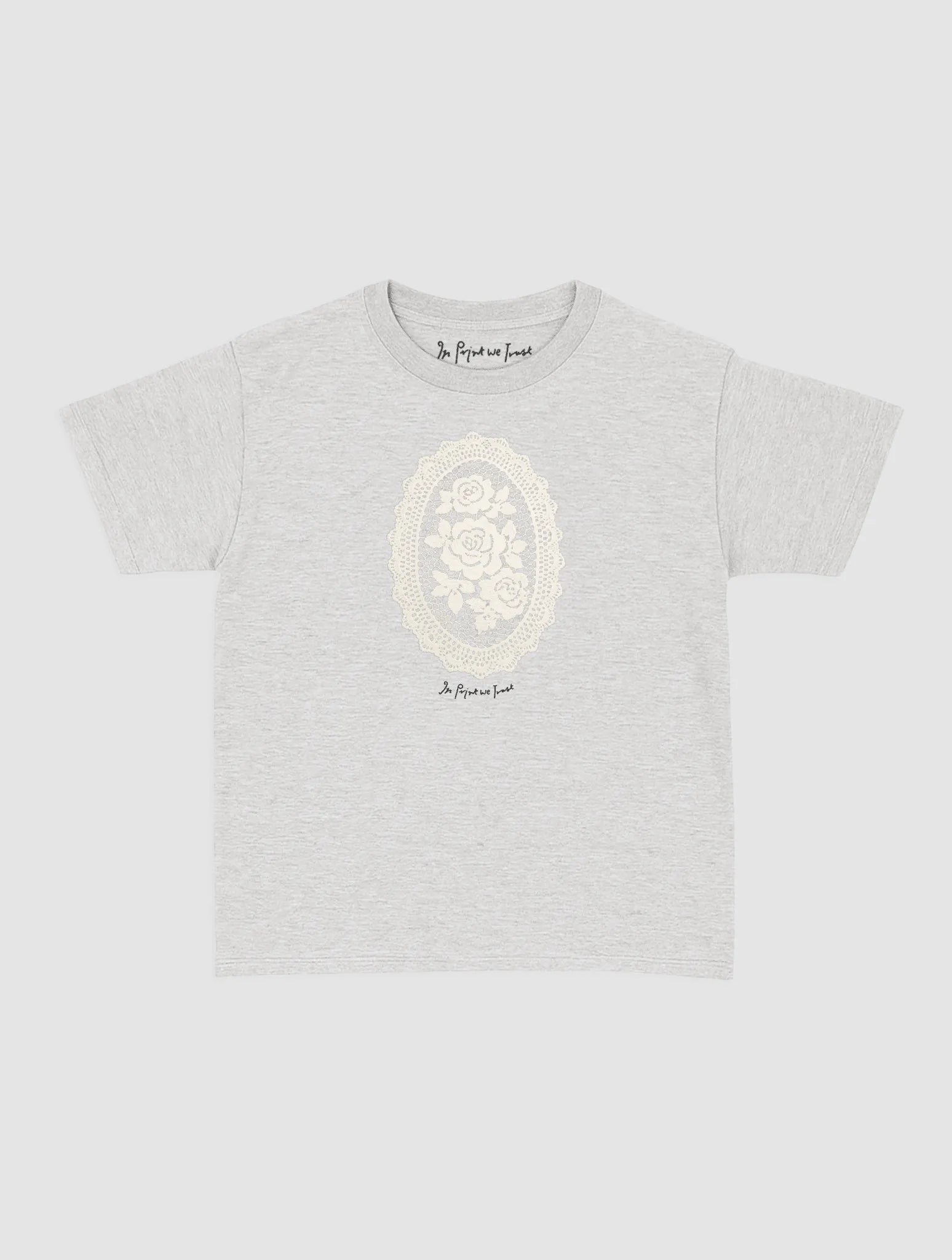 floral crochet baby tee - In Print We Trust