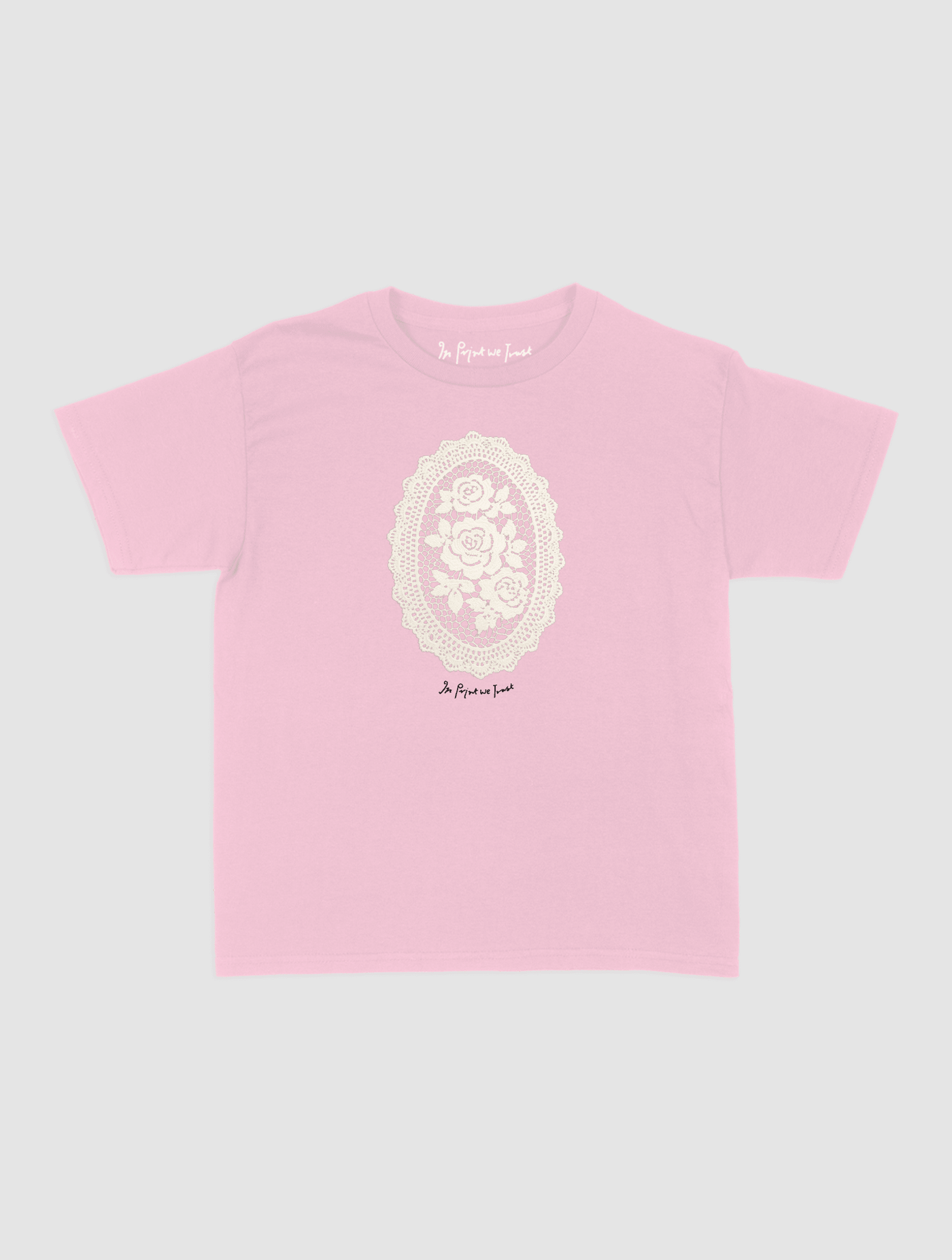 floral crochet baby tee - In Print We Trust