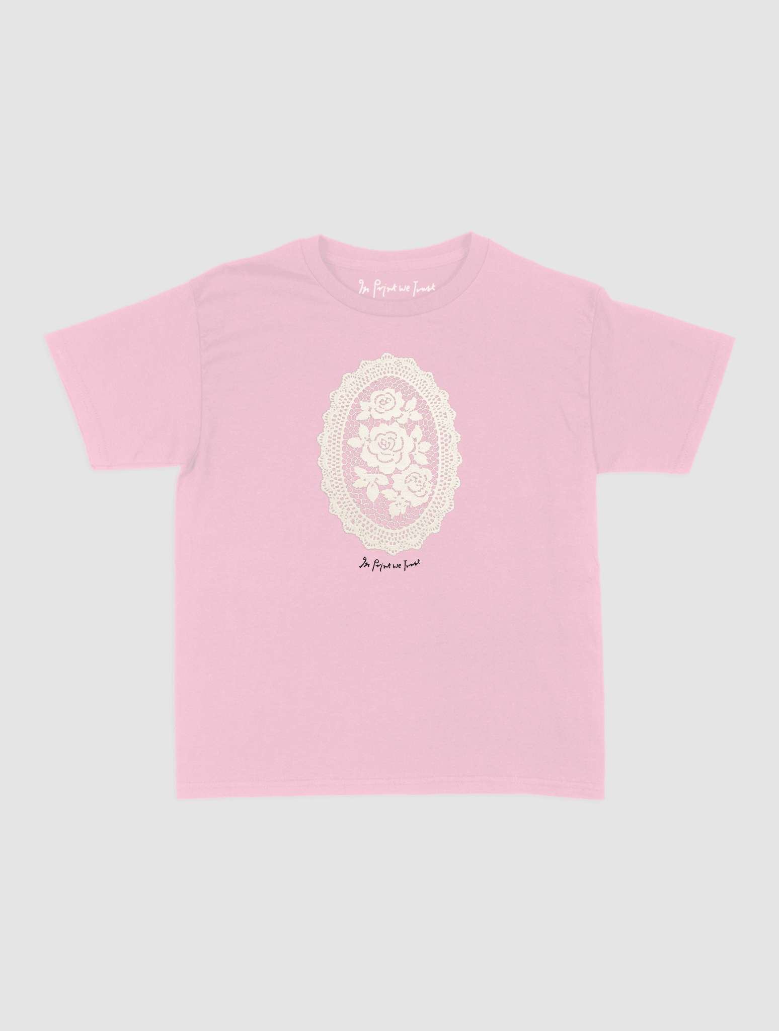floral crochet baby tee - In Print We Trust