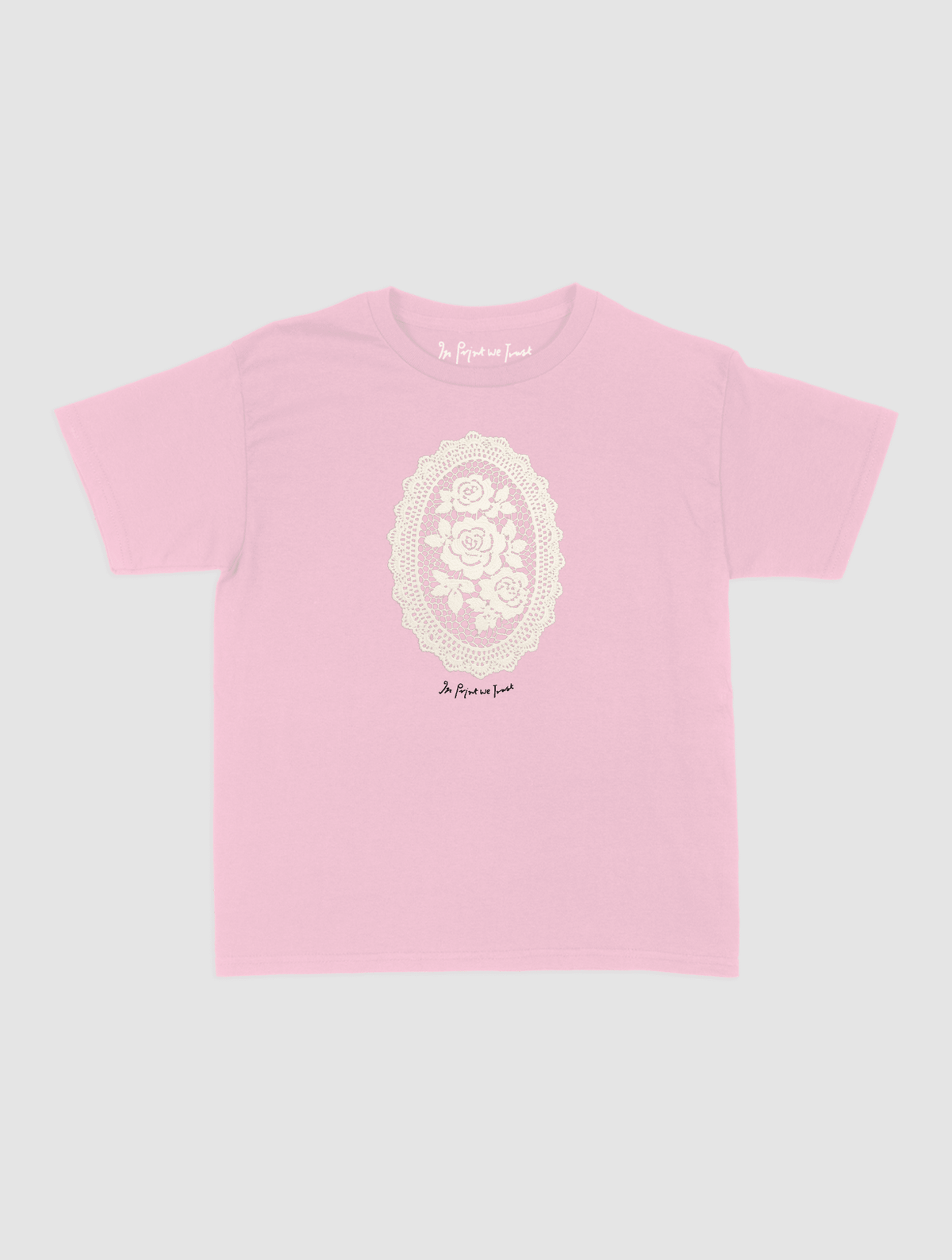 floral crochet baby tee - In Print We Trust