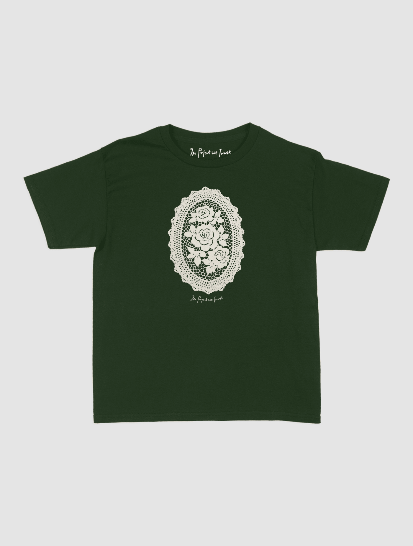 floral crochet baby tee - In Print We Trust