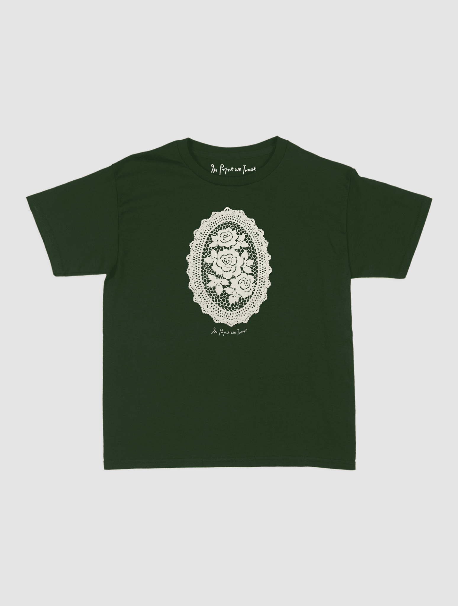 floral crochet baby tee - In Print We Trust
