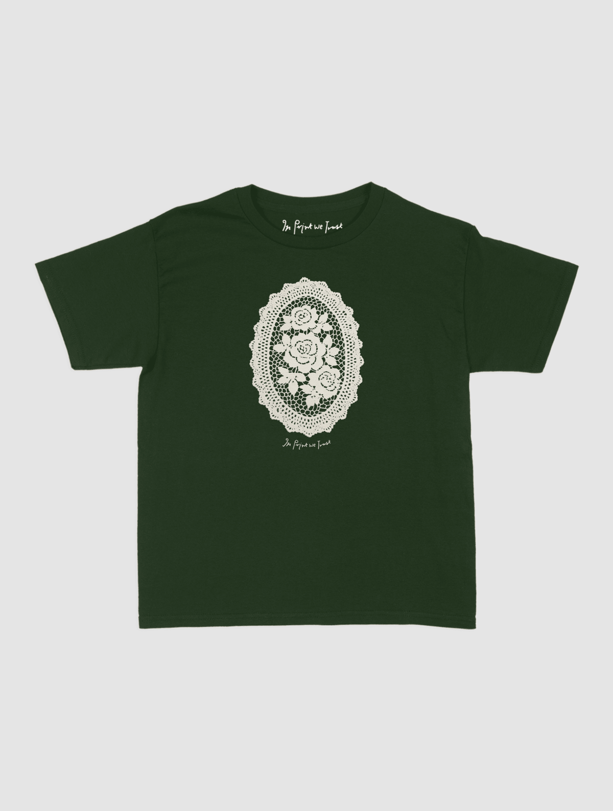 floral crochet baby tee - In Print We Trust