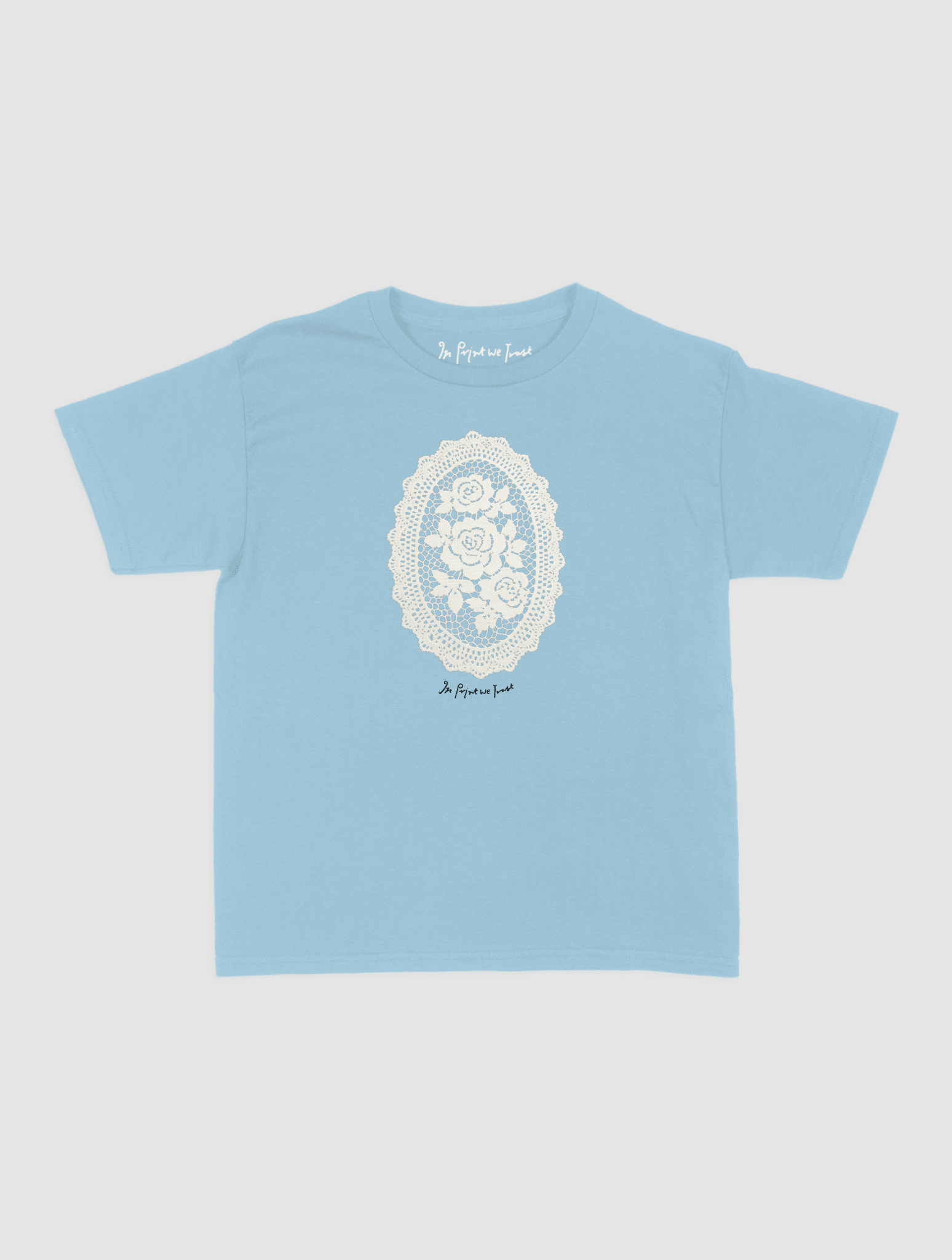 floral crochet baby tee - In Print We Trust