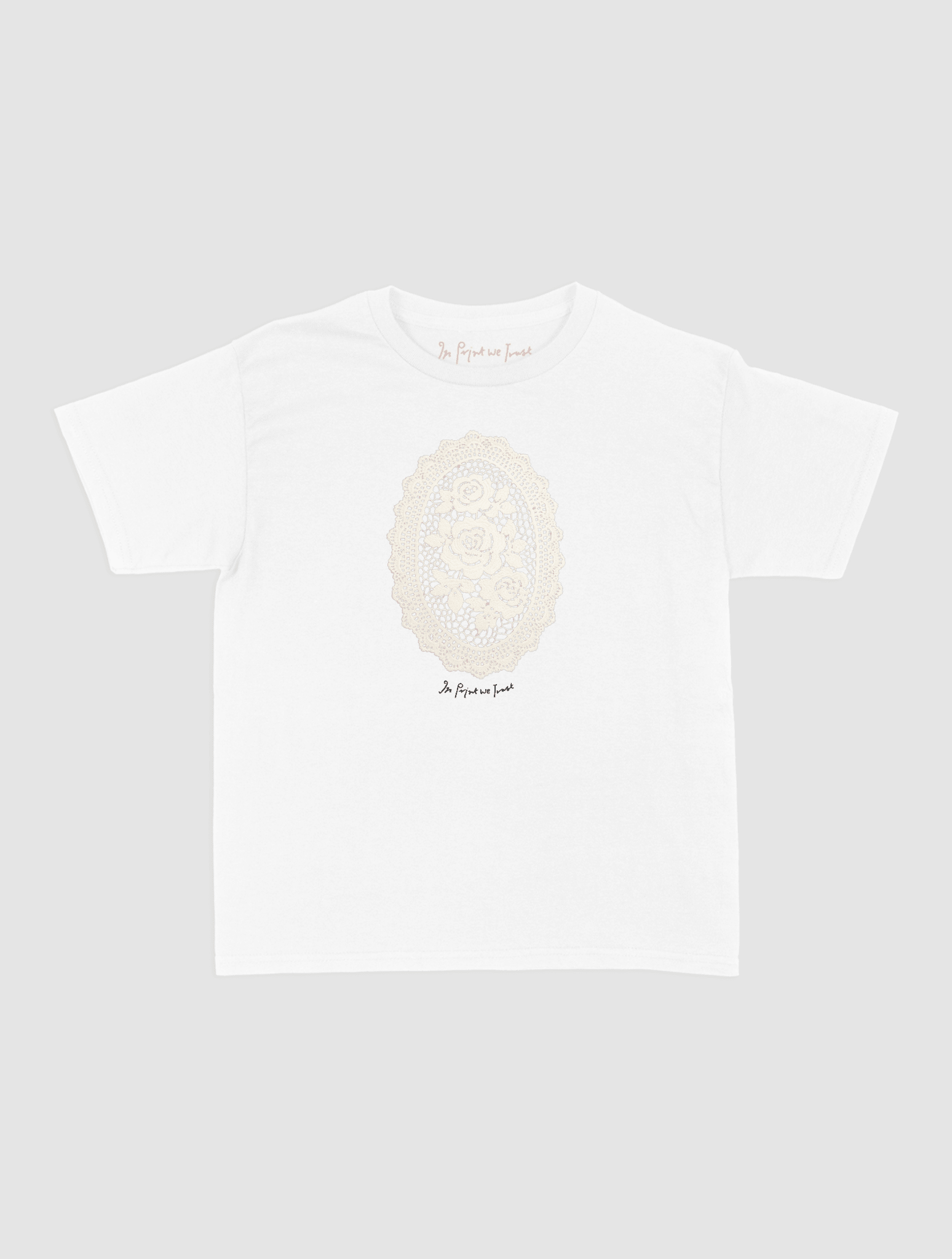 floral crochet baby tee - In Print We Trust