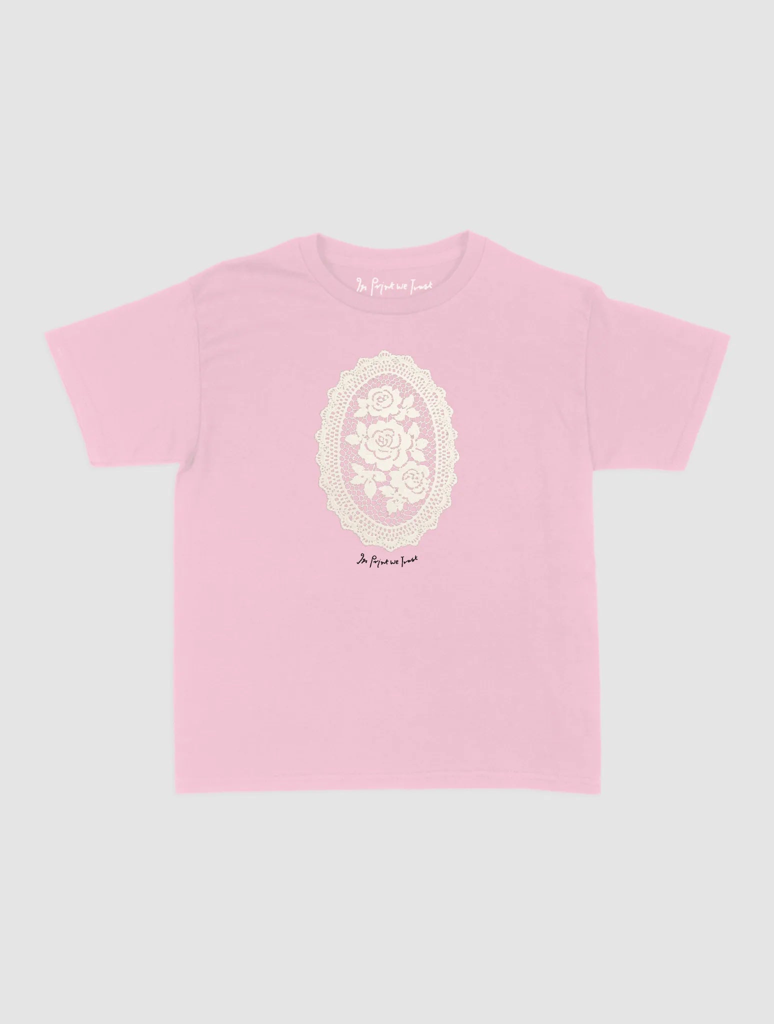 floral crochet baby tee - In Print We Trust