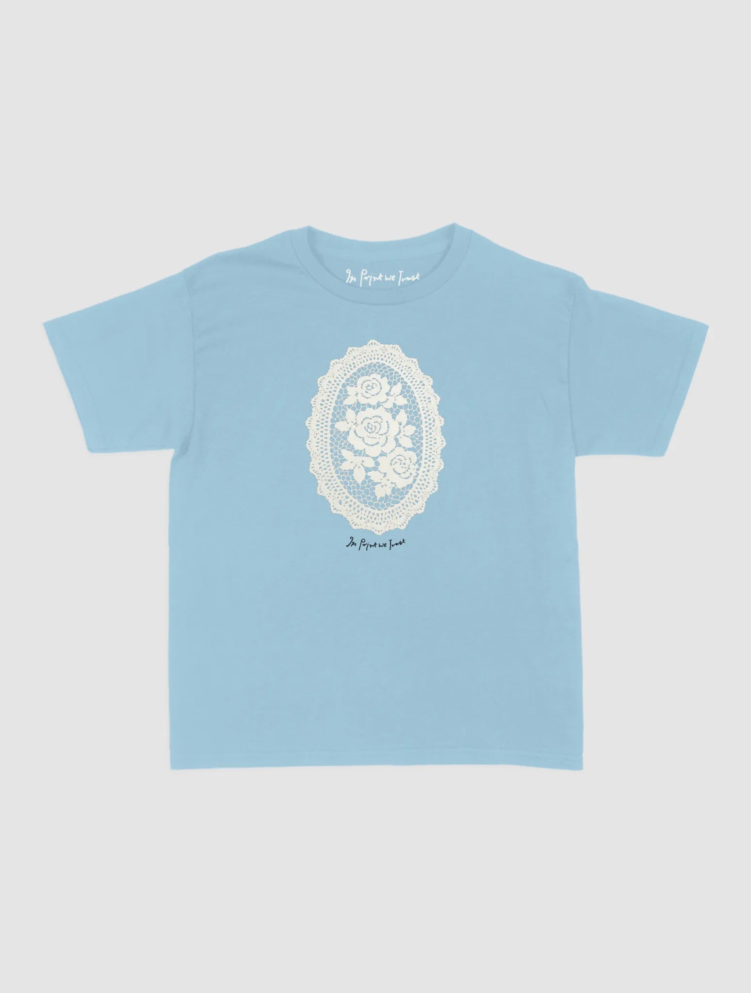 floral crochet baby tee - In Print We Trust