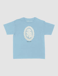 floral crochet baby tee - In Print We Trust
