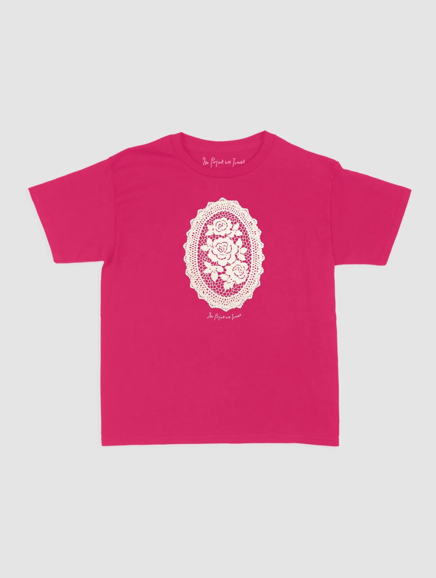 floral crochet baby tee - In Print We Trust