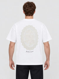 floral crochet heavyweight tee - In Print We Trust