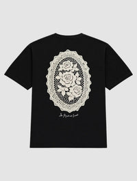 floral crochet heavyweight tee - In Print We Trust
