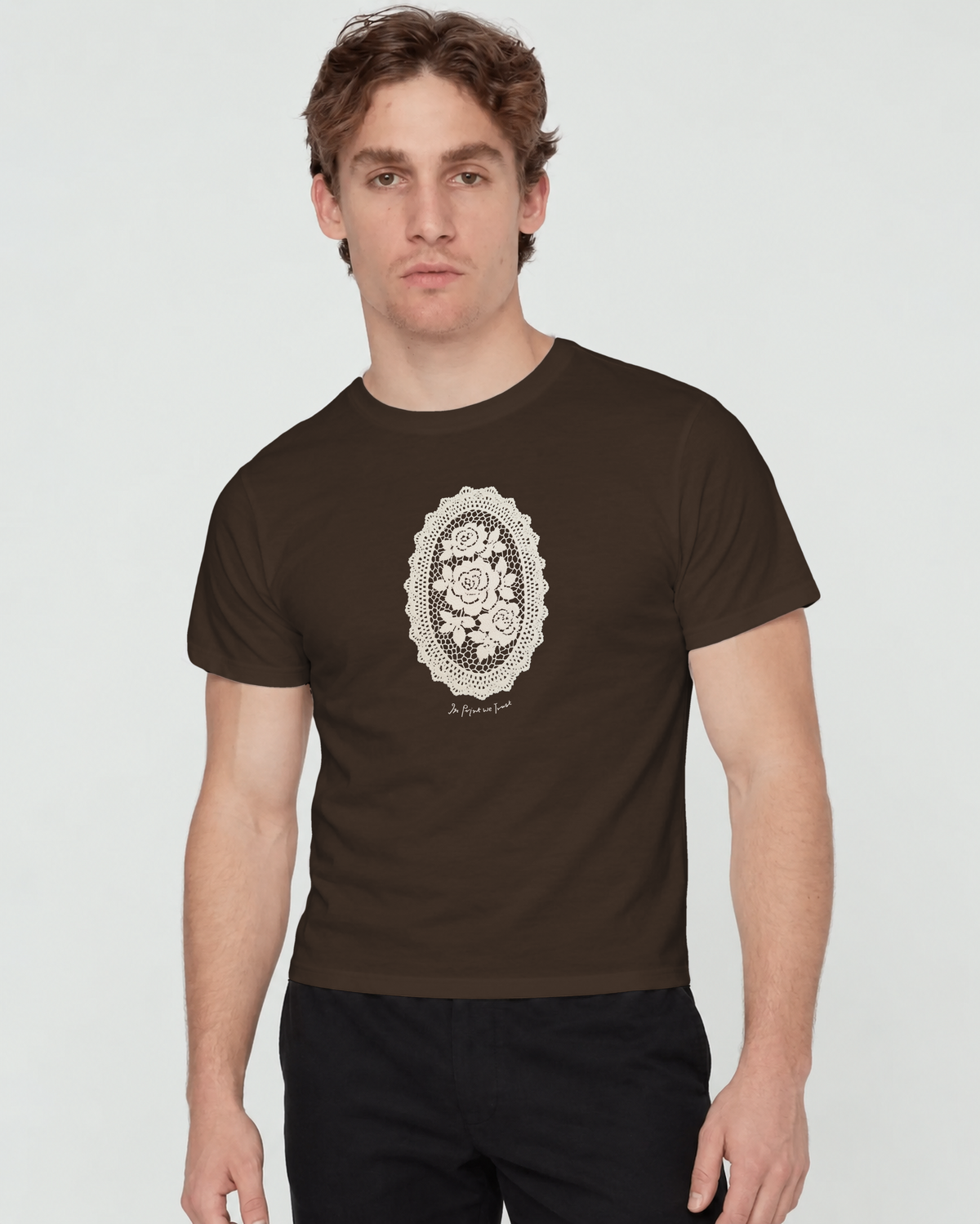 floral crochet baby tee