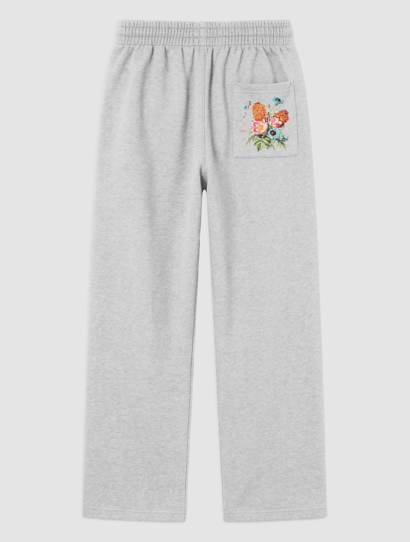 flower grey sweatpants - In Print We Trust